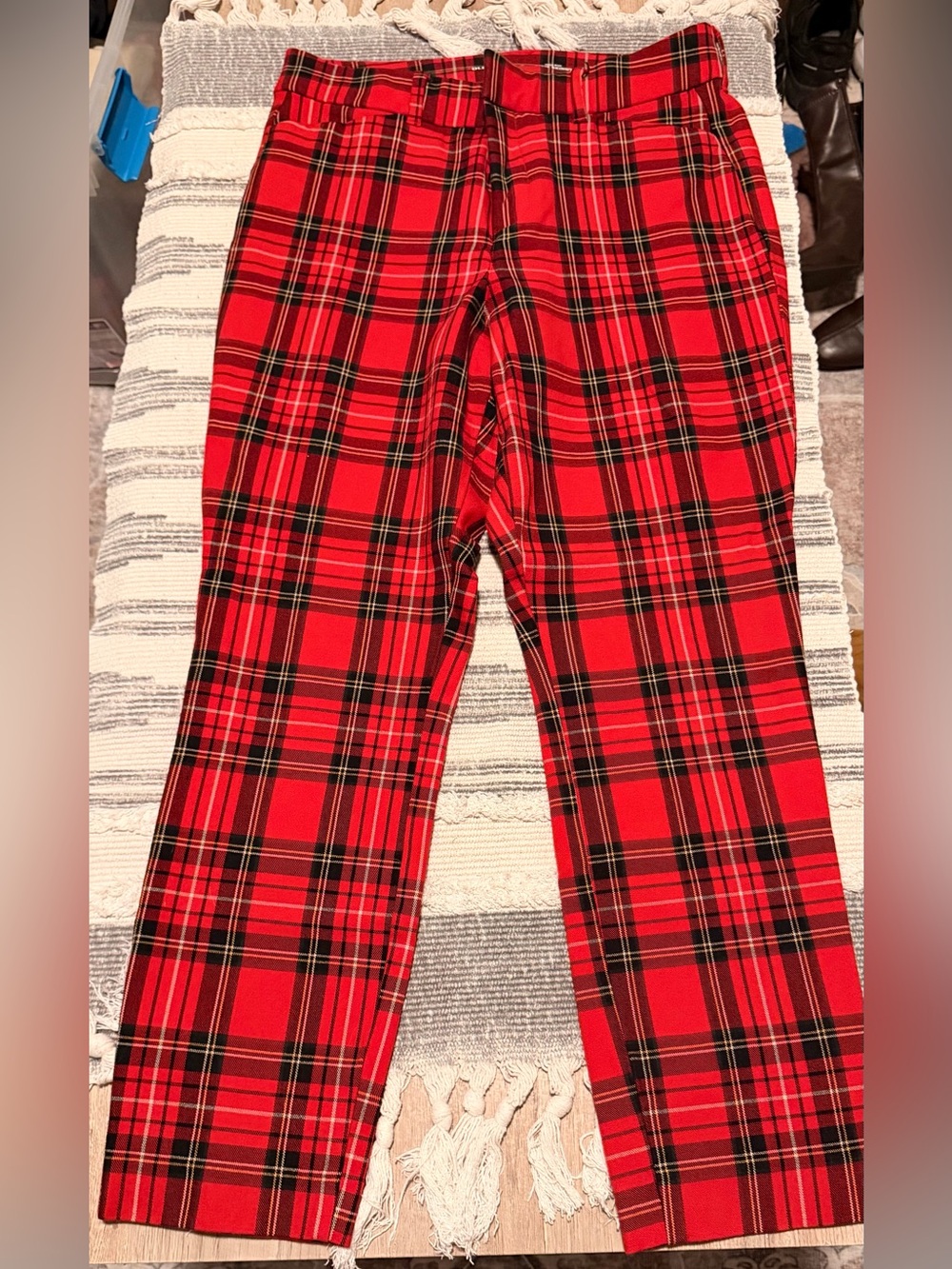 Old Navy Red and Black Plaid Kids Pajama Bottoms